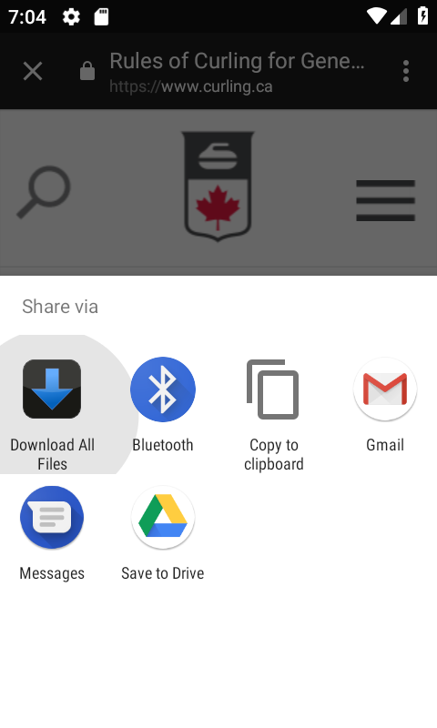 Share via Chrome menu